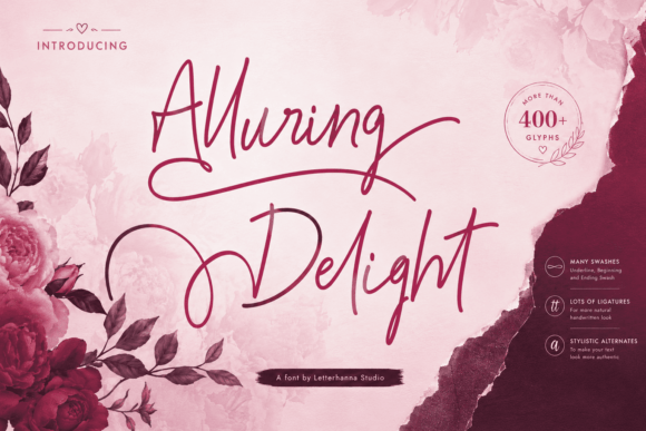 Alluring Delight: A Handwritten Font for Editorial Warmth