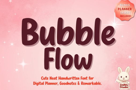 Bubble Flow: A Playful Handwritten Font for Editors