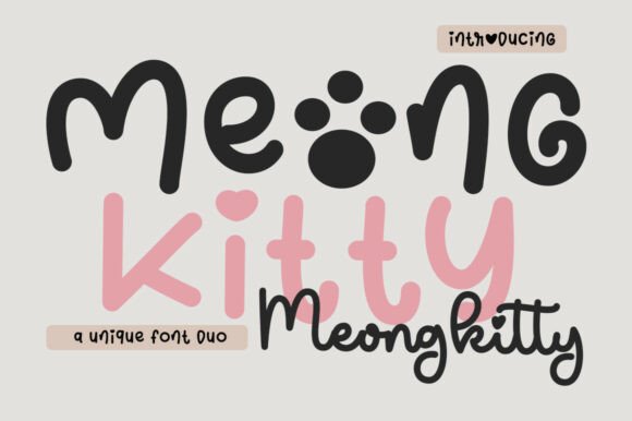 Meong Kitty Duo: A Playful Font for Makers