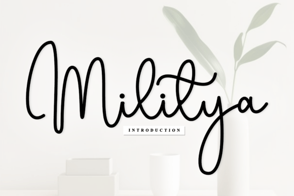 Militya: A Rhythmic Script Font for Crafters