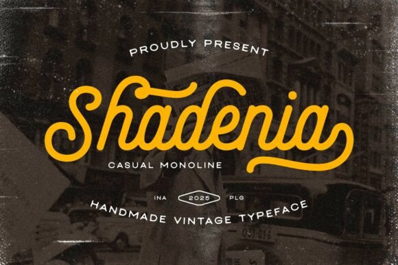 Shadenia: A Vintage Script Font for Makers